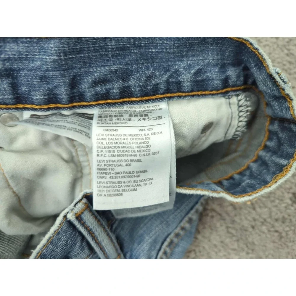 Levi's Jeans‎ Mens 32x30 Blue Denim Low Rise Bootcut Distressed Workwear